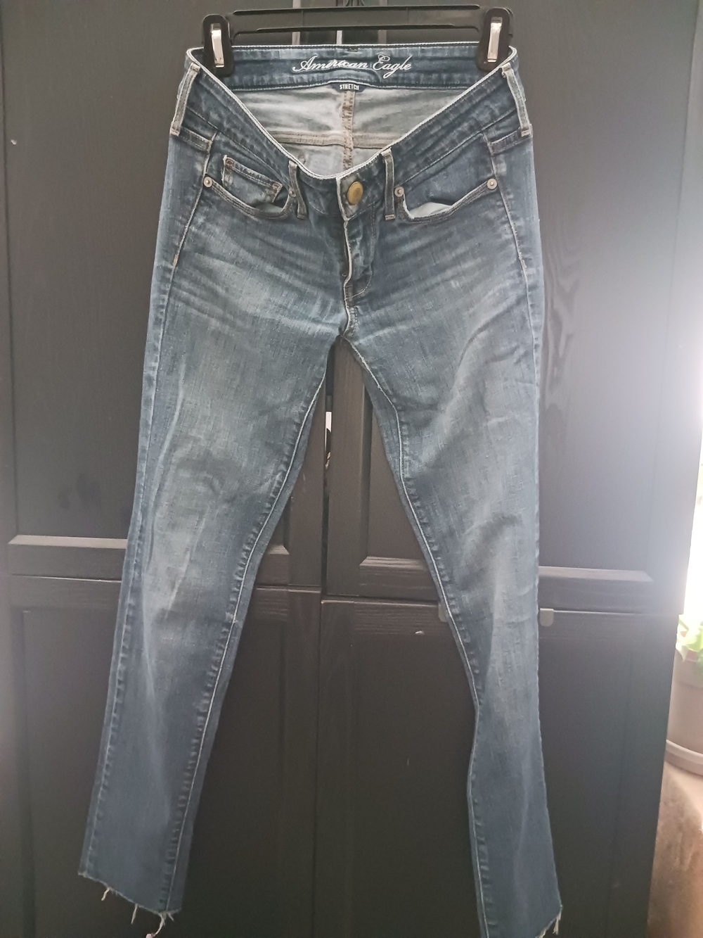 American Eagle Outfitters Women's Faded Blue Skinny Jeans